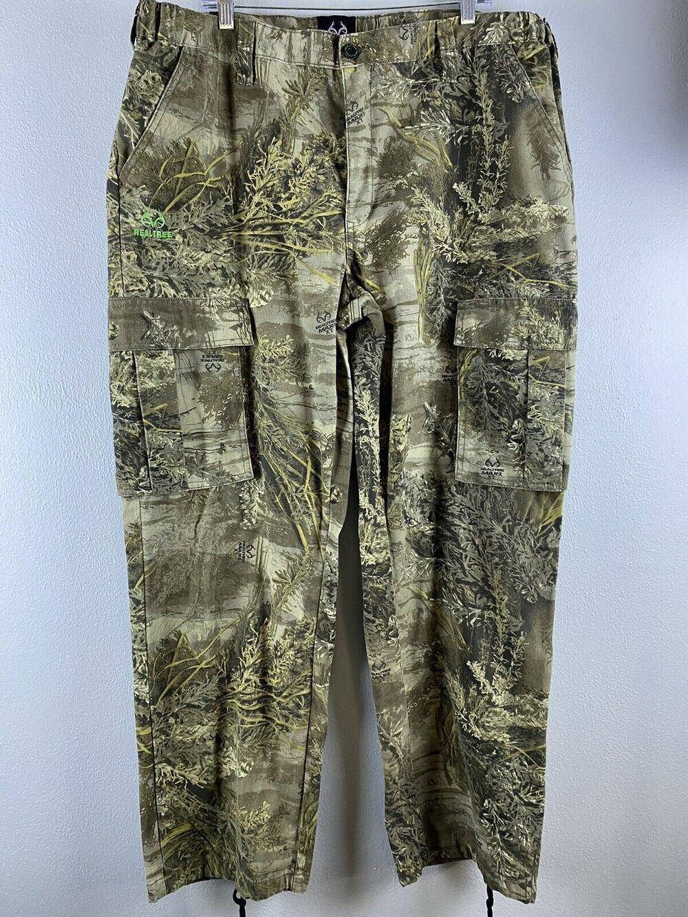 Realtree Sz XL (40-42) RT Max-1X Camo Pockets Cinch Btm Elastic Back Waist Pants